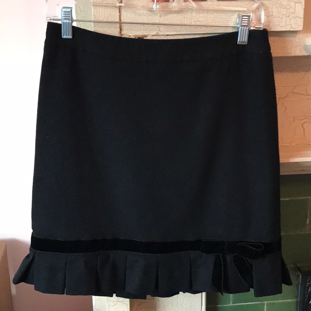 Banana republic black wool skirt